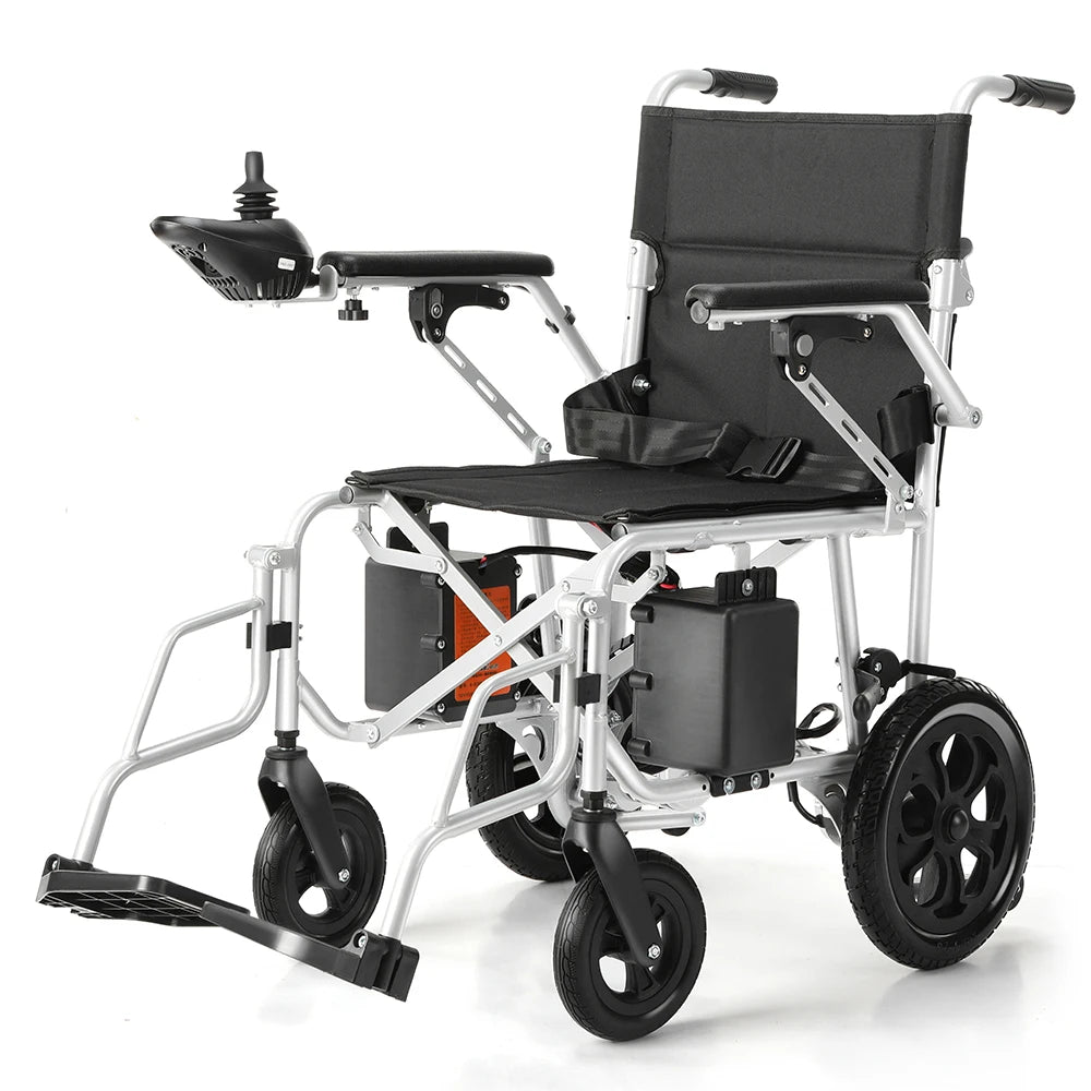 Popular Ultra Lightest All Terrain Portable Folding Steel Electric Wheelchair With 500W High Performance Motor