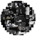 50PCS Black and White StickersFunny Scenery Stickers Pack for Water BottleGuitar Skateboard Waterproof Vinyl Stickers