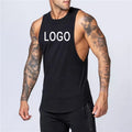 Men's 100% Cotton Breathable Vintage Sleeveless Athletic Gym Tank Tops Workout Shirts Fitness Wear Washed Technique
