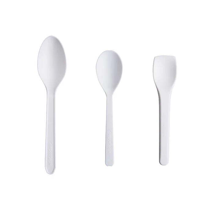Wholesale Customized PLA 100% Compostable Biodegradable Ice Cream & Dessert Spoons for Parties