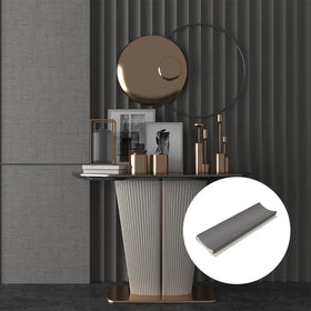 Fashion Hot Selling Modern Bedroom PVC Coated Waterproof Fireproof WPC Wall Panel Composite Cladding Fluted Panel