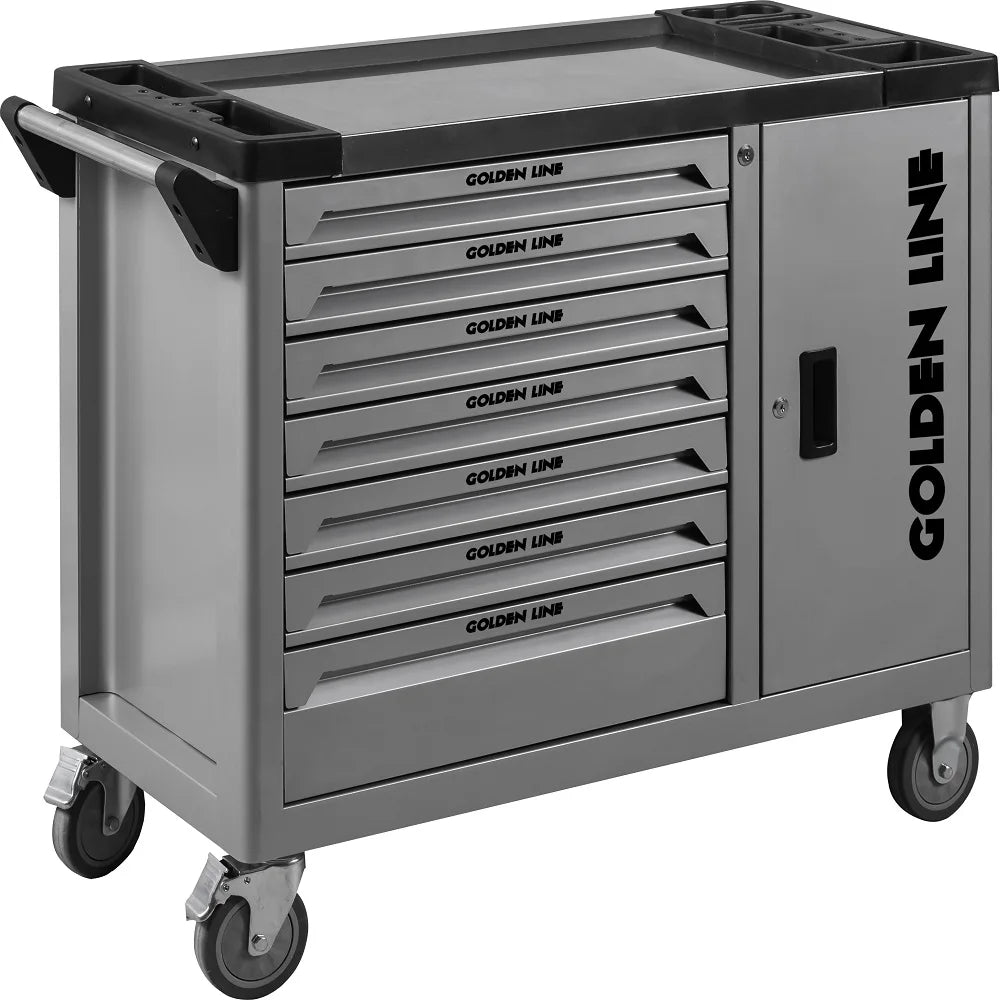 Silverado ODM 7-Drawer Rolling Tool Trolley Cart Stainless Chest Cabinet Workshop