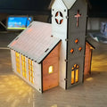 OEM Christian Reliigous Decor Laser Cutting MDF Plywood 3D Church Kit  Wooden Laser Cut Custom Crafts Model  Puzzle for Gifts