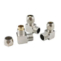 Snway PL-1 Nickel Plated Copper Ferrule Fitting 6mm Elbow Oil Pipe Nuts Sizes 6/10/12/16 1/8" 1/4" 3/8" 1/2" Industrial Grade