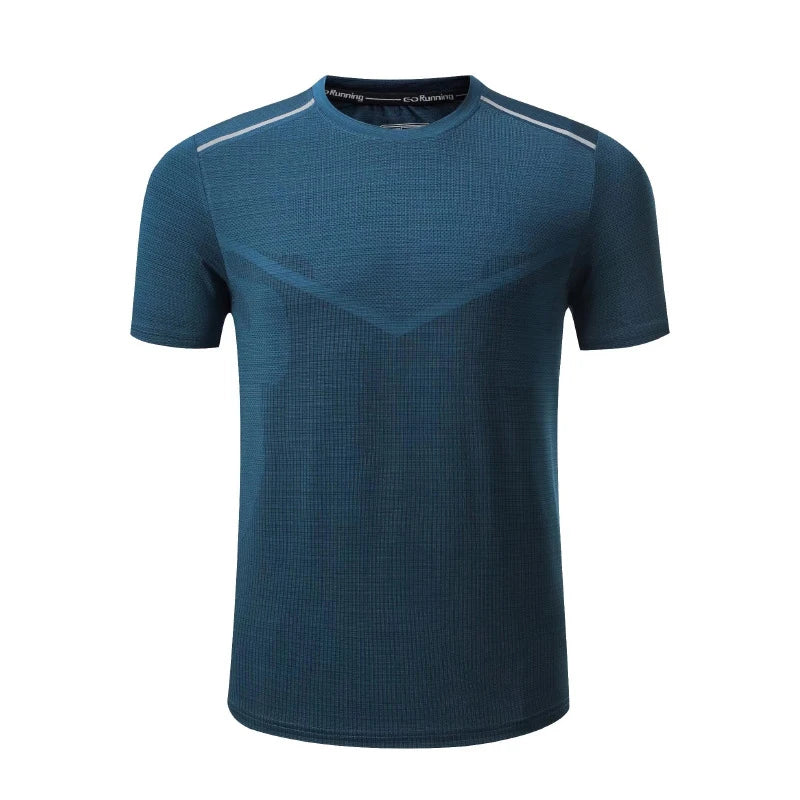 Customize Wholesale Men Fitness Sports Clothing Quick Drying Athletic Elasticity Gym Running TShirts Tight Fitting Slim Shirt