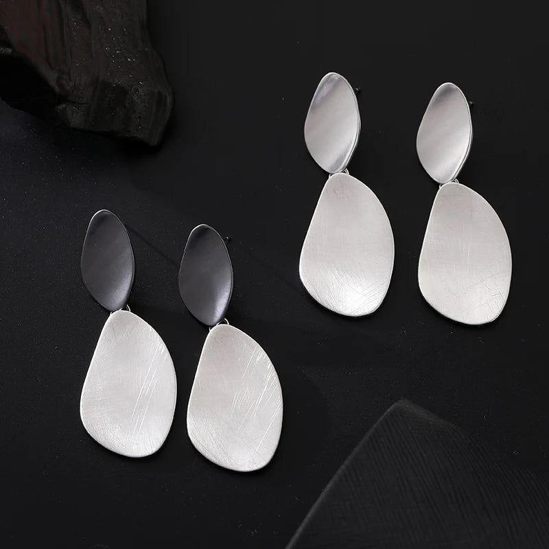 TongLing European Retro Elegant Irregular Geometric Earring Female Vintage Drop Earring for Daily Accessories