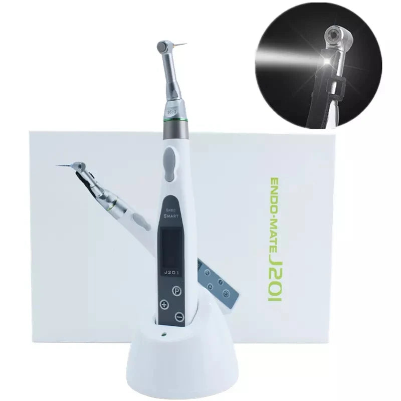 J201 Wireless Dental Endodontic Endo Motor Treatment LED 16:1 Reduction Contra Angle Endo for Root Canal Treatment