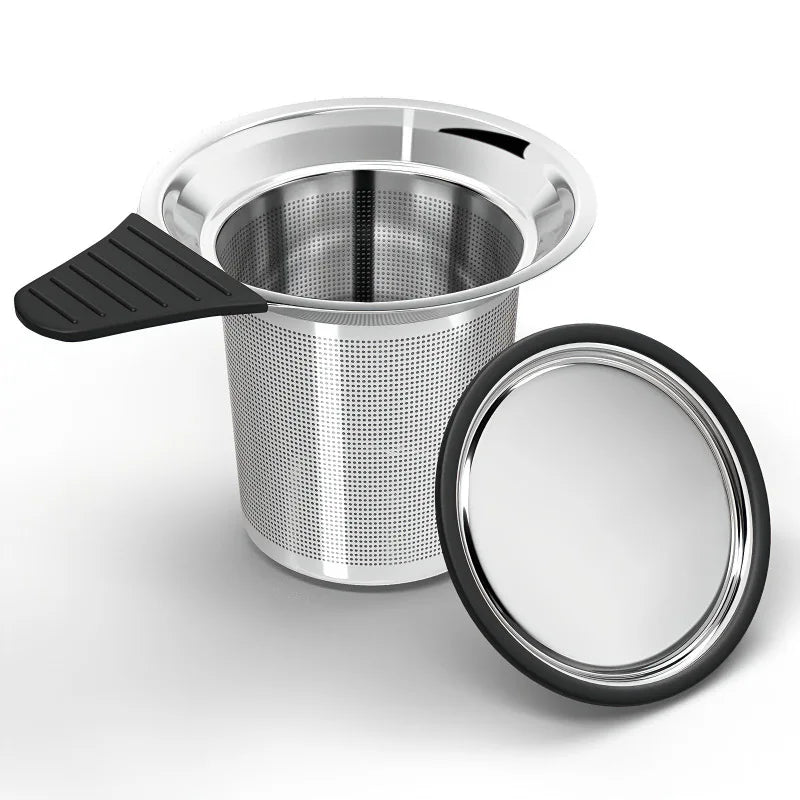 Portable 304 Stainless Steel Tea Infuser Set Large Ball Shape Mesh Silicone Silver Filter Utensils Creative Reusable Loose Tea