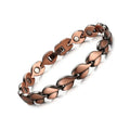 Custom Logo Pure Copper Magnetic Link Bracelet Retro Decor Wristband Bulk Wholesale Unisex Fashion Jewelry Gift