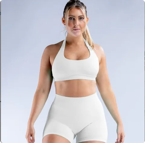 Custom Sleeveless Strap Yoga Crop Tops Tank Gym Leggings Active Women's Workout Outfits Brushed Yoga 2 Piece Sets