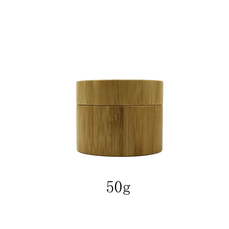 In Stock 50g Cosmetic Skin Care Bamboo Jar Bamboo Body Butter Containers Eco Friendly