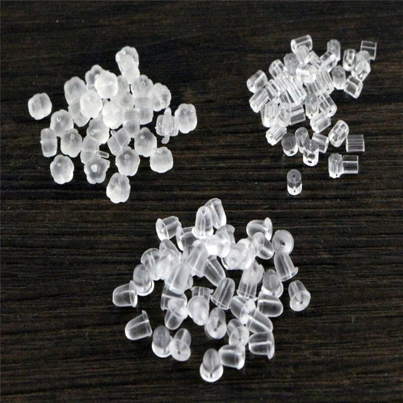 400pcs 5*3mm and 4*2mm Plastic Earring Back Nail Accessories Anti-allergic Anti-inflammatory DIY Jewelry Accessories
