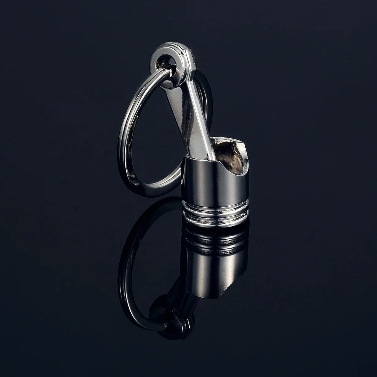 Promotion 4S Gifts Fashion Metal Car Part 3D Engine Piston Keychain with UV Printing