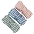Bow Hair Band Soft Carol Fleece Hair Lace Headband Turban Bow Knot Bow Makeup Shower Headbands Head Wraps for Washing Face