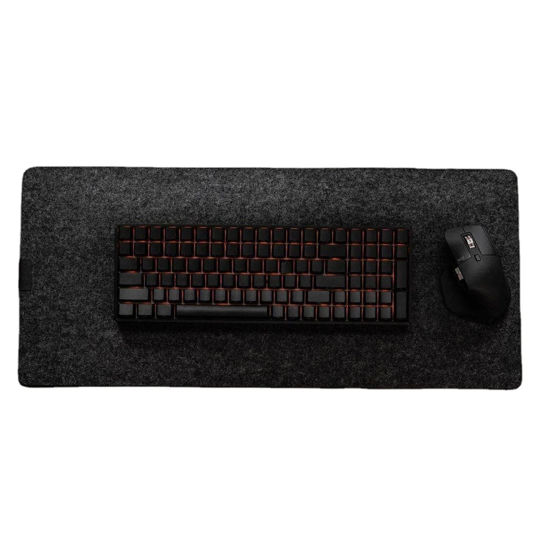 Offices and Homes Desktop Grey Felt Desk Mat Extra Large Felt Mouse Pad Desk Mat for PC Computers Keyboard