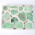 Hongzhuo Natural Crystal Green Turquoise Gem Original Stone Specimen Box