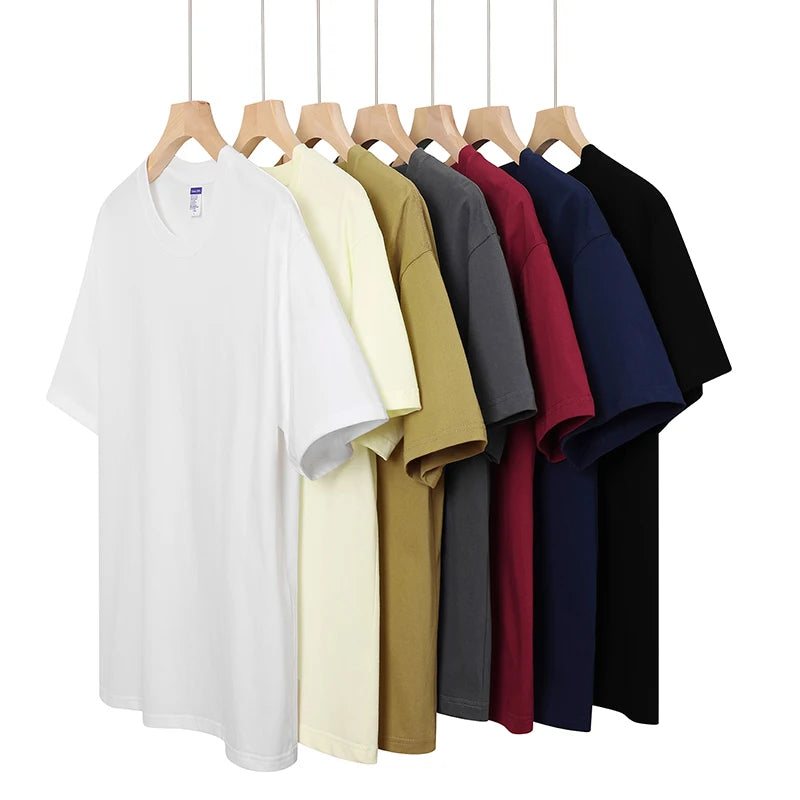 100% Cotton Tee Manufacturer Custom Logo  Design Men's T-shirts Wholesale Blank TShirt Silk Screen Print
