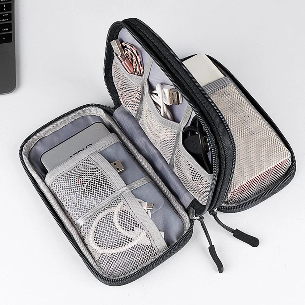 Electronic Organizer Electronics Travel Organizer Accessories Pouch Bag for Keeping Power Bank/Charger/Cables/Wireless Mouse