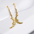 New Wholesale Geometric Moon Earrings Baroque Style S925 Sterling Silver Earrings Women Mini Hoop Earrings