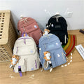 Ins Multi-pocket Retro Kids Backpack School Bag Teenage Waterproof Harajuku Style Student School Backpack Customized Logo
