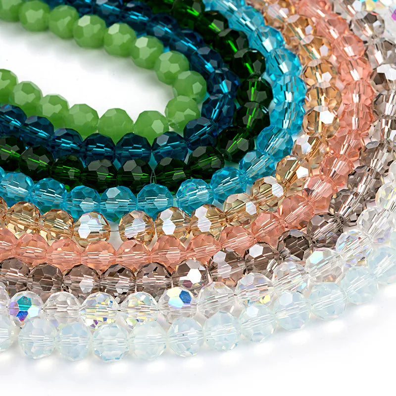 Lighting Accessories 32 Cut Corner Beads 8mm Rondelle Beads Accessories Crystal Beads Wholesale for DIY Jewelry Making Loose
