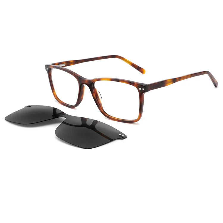 FEROCE Optical Unisex OEM Service Acetate Clip on Frames Glasses Magnetic Polarized Sunglasses