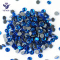 2088 Capri Blue Rhinestones 16 Cuts Facets Flat Back Glass Bulk for Garments