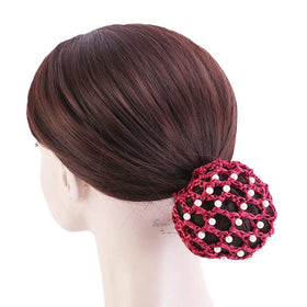 Elastic Rhinestone Hair Bun Cover Dance Hair Accessories for Women Girls