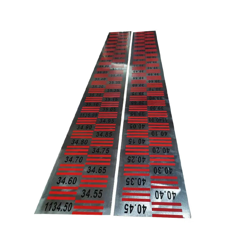 Customized 304 Stainless Steel Water Level Ruler Corrosion Paint Water Level Scale for Reservoir Water Level Measuring Hardware