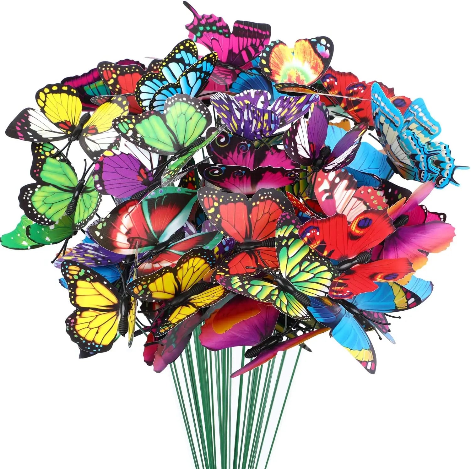 Butterfly Decorations 75 Pcs Butterfly Stakes Waterproof Decorative Garden Stakes for Indoor/Outdoor Decor