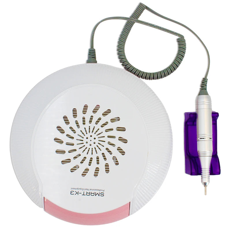 SUNNAIL Powerful 35000 RPM Electric Nail Drill Machine with Extractor Professional 80w 2 in 1 Nail Dust Vacuum Cleaner