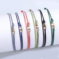 Multi-Layer Hand-Woven Wax String Bracelet with Adjustable Buckle for Surfers Ocean Beach Friendship Perfect Gift