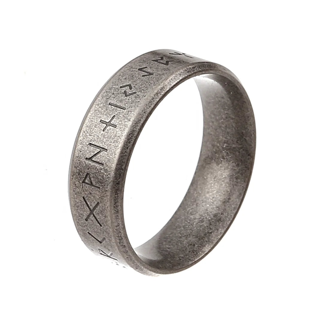 Viking Vintage Stainless Steel Rings Viking Rune Ring Norse Jewelry Charm Rings Vikings Amulet Charms  Christmas Gifts for Men