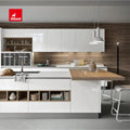 AllandCabinet Modern Design Custom Kitchen Cabinet Handleless Push Open White High Gloss Kitchen Furniture 2 Pac Lacquer Finish