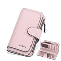 Baellerry 2022 Classic Retro Style PU Leather Fashion Long Style Wallet for WomanLady Vintage Button Large Capacity Purse Bag