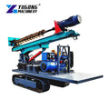 Automatic Crawler Solar Pile Driver with Borehole Cleaning Function for Solar Foundations