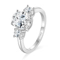 OAHLAN Fine Jewelry 2ct Oval Cut D Grade 925 Sterling Silver Engagement Moissanite Ring Promise Wedding Eternity for Women