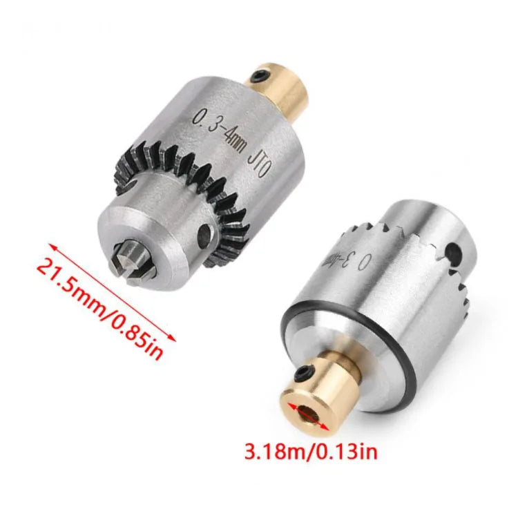 Hot Electric Drill Grinding Mini Drill Chuck Key Keyless Drill Chucks 0.3-4mm Capacity Range W/ 3.17mm Shaft Connecting Rod