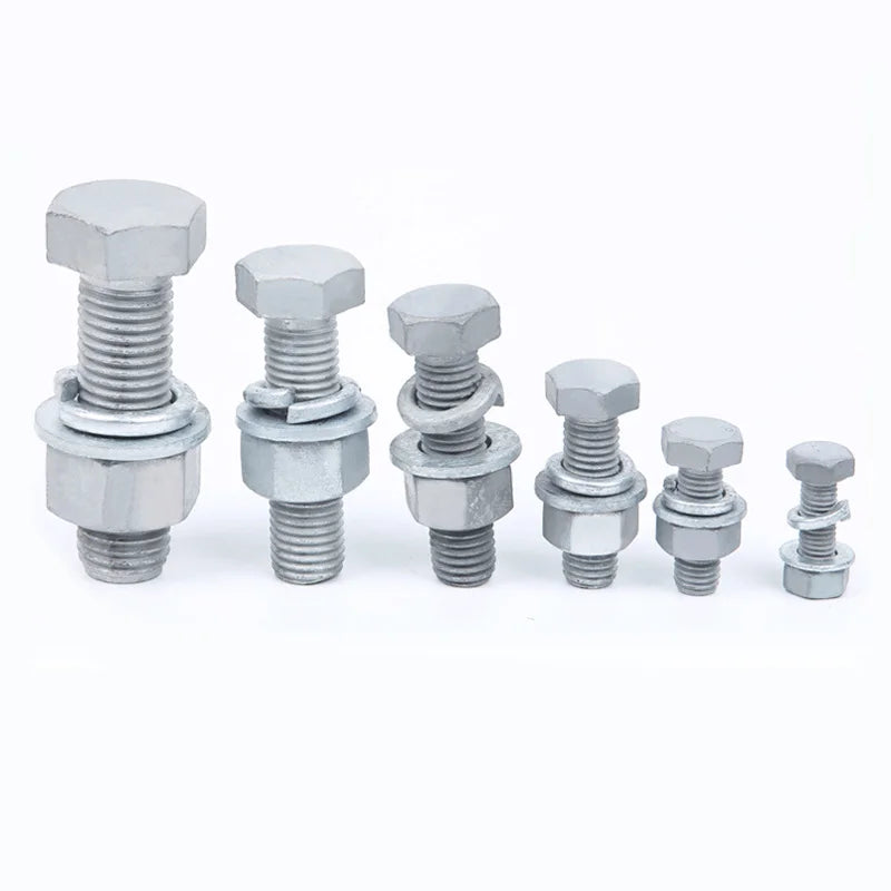 Hot-dip Galvanized Bolts External Hexagonal Screws Photovoltaic Power Hot-dip Galvanized Bolts Drilled Tower Dacromet Bolts