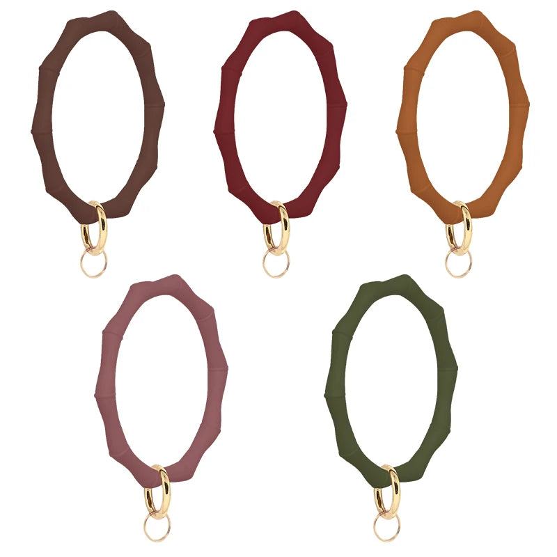 Best Seller Silicone Bangle Key Ring Wrist Keychain Bracelet Silicone Key Ring MegaBDM