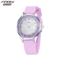 SINOBI Women's Sport Quartz Alloy Case 38mm Silicone Band Luxury Watch with SEIKO Movement