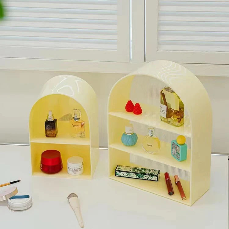 Simple Acrylic Double Tier Standing Cup Storage Rack Customized Color Multifunctional Easy Assembly Non-Folding Desktop-Modern