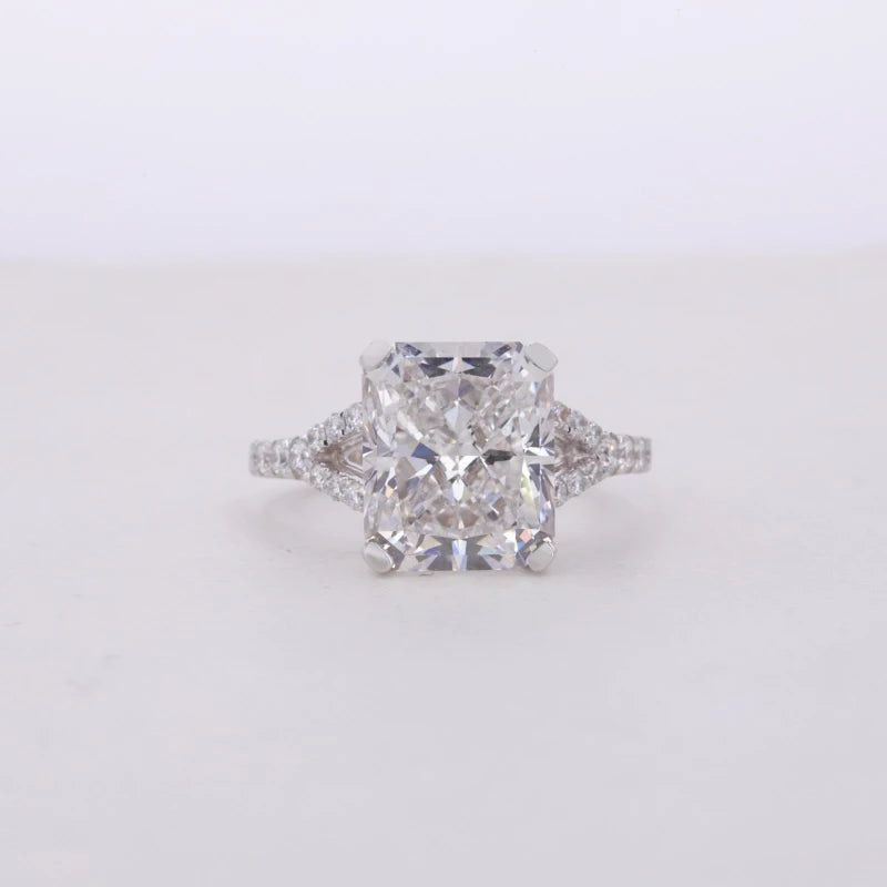 Starsgem Classics Design 14k Gold Eternity Ring Radiant Cut Lab Grown Diamond Engagement Ring
