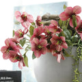 E07308 Wholesale Decoration Flower Cream Red Green Christmas Rose Flower Fake Artificial Flower Passionflower Fragrance