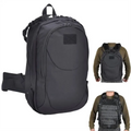 Molle Tactical Vest Bag Invisible Flip up Bag Dual-Purpose Concealed Plate Carrier Assault Backpack
