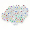 Wholesale 6*10mm Clear Transparent Alphabet Beads Candy Acrylic Plastic  Letter  Beads for Jewelry Making DIY Children's Educati