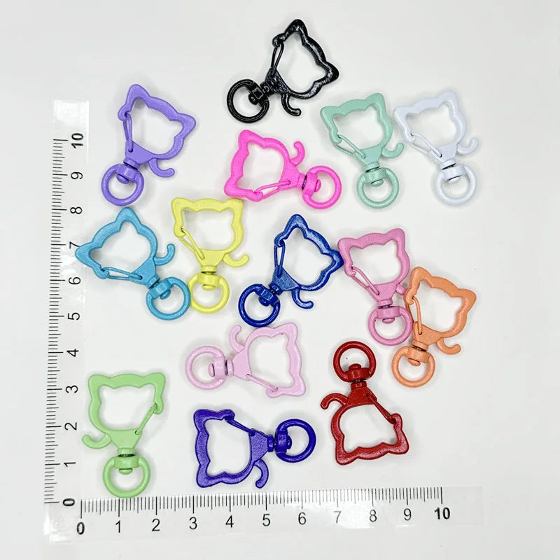 Zinc Alloy Spray Painted Color Cloud Red Black White Head Lobster Clasp Special-shaped Dog Clasps DIY for Key Chain Accessories