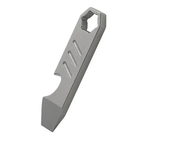 Mini Titanium Alloy Crowbar Creative Necklace Keychain Pendant Accessory EDC Multi-function Tool Bottle Opener Camping Tool