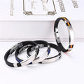 Fashion Men Stainless Steel Silicone Bracelet Bangle Wristband Punk Jewelry Charm Gift
