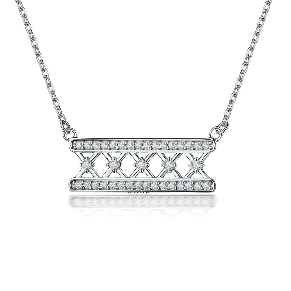 Silver Manufacturer Bulk 925 Sterling Silver Zirconia Necklace for Women CZ Pendant Chain